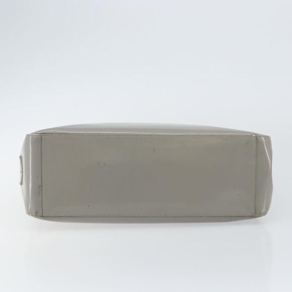 PRADA Hand Bag Enamel Gray Silver - Picture 9 of 12